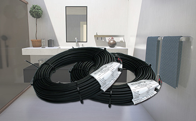 Floor heating cable for heating concrete slabs