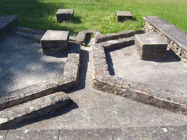 Ruins of an ancient Roman radiant floor heating system.
